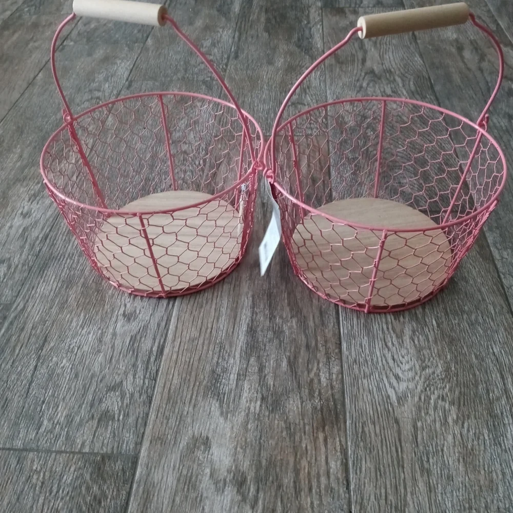 Basket color Pink 2 pzs for towels, toys organizer hair brush  anything New